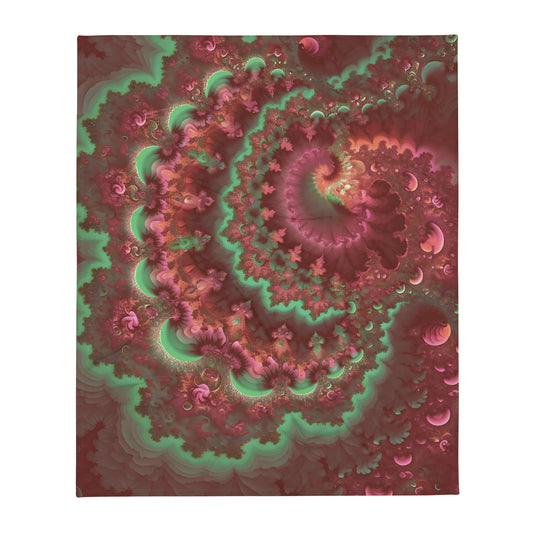 Throw Blanket - Mandelbrot Fractal Pink