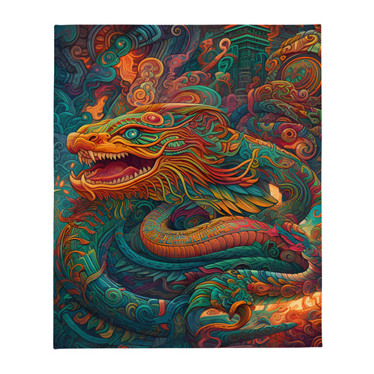 Throw Blanket - Quetzalcoatl 1