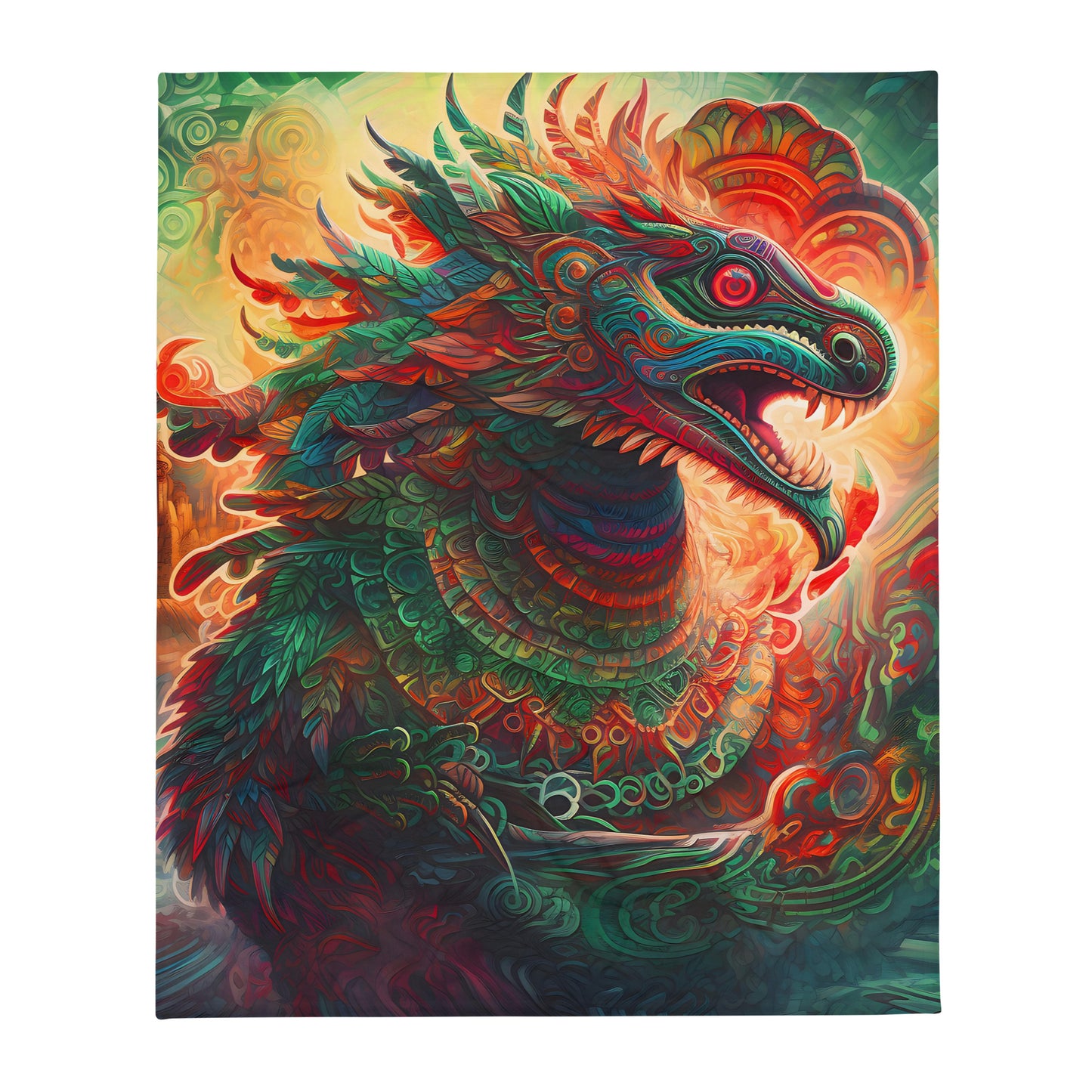 Throw Blanket - Quetzalcoatl 2