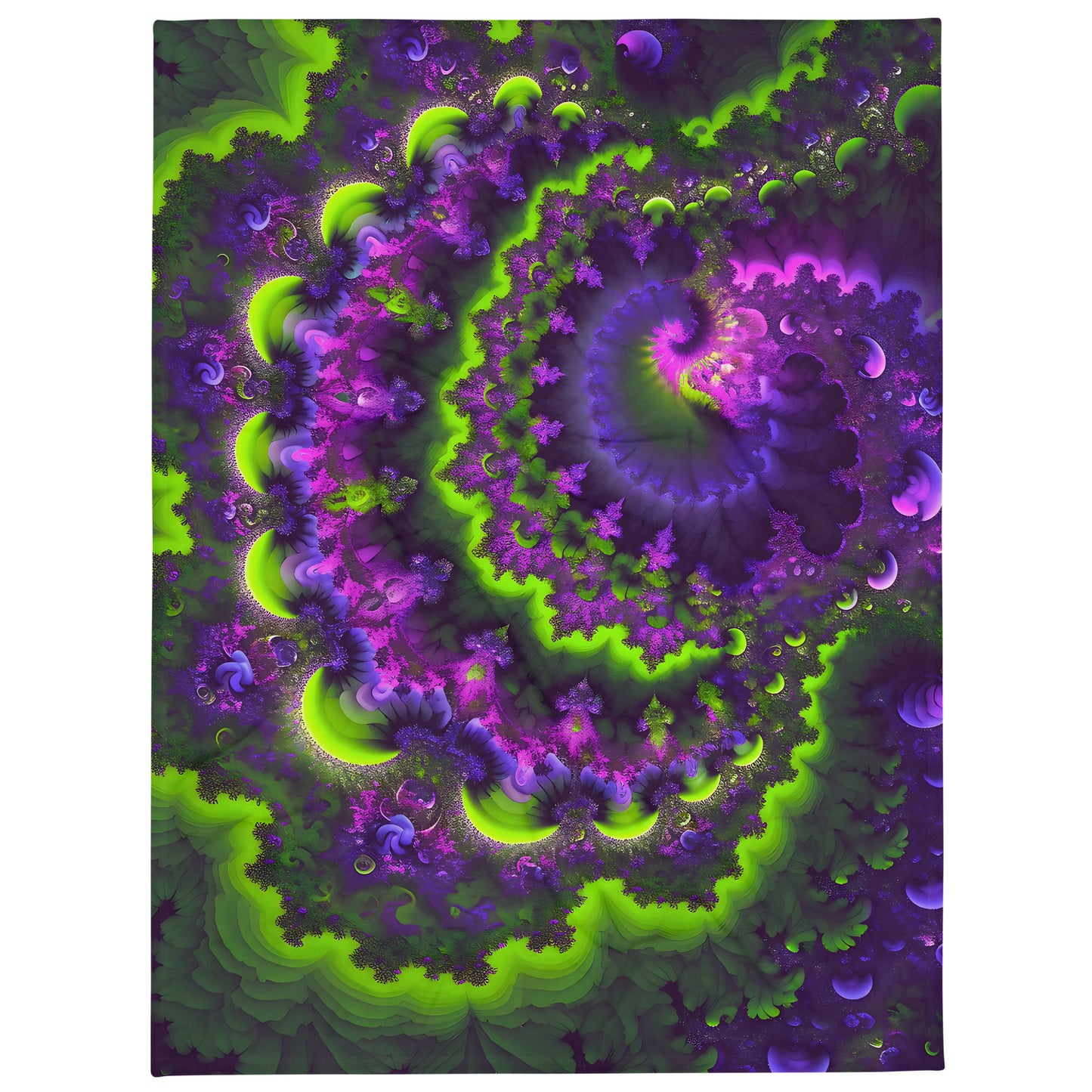 Throw Blanket - Mandelbrot Fractal Purple