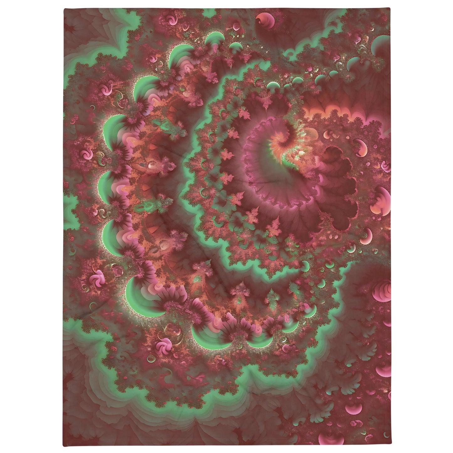 Throw Blanket - Mandelbrot Fractal Pink