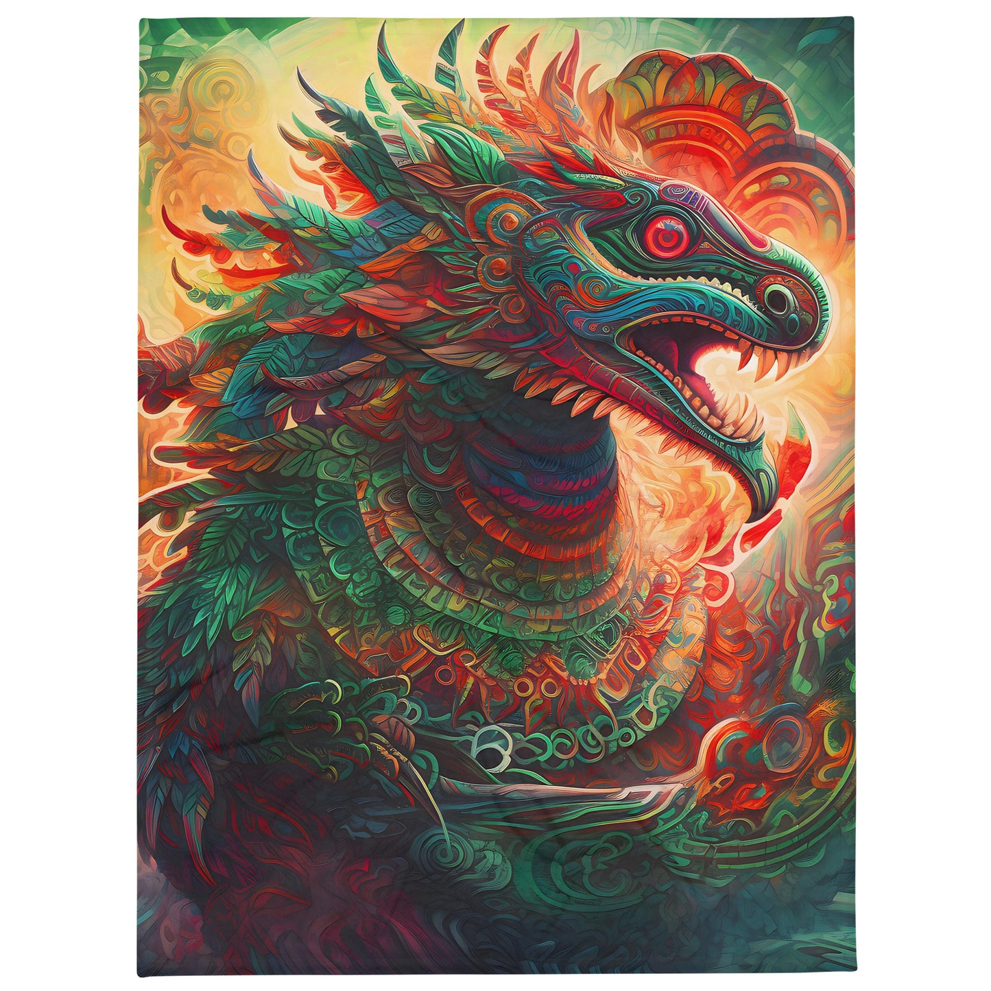 Throw Blanket - Quetzalcoatl 2