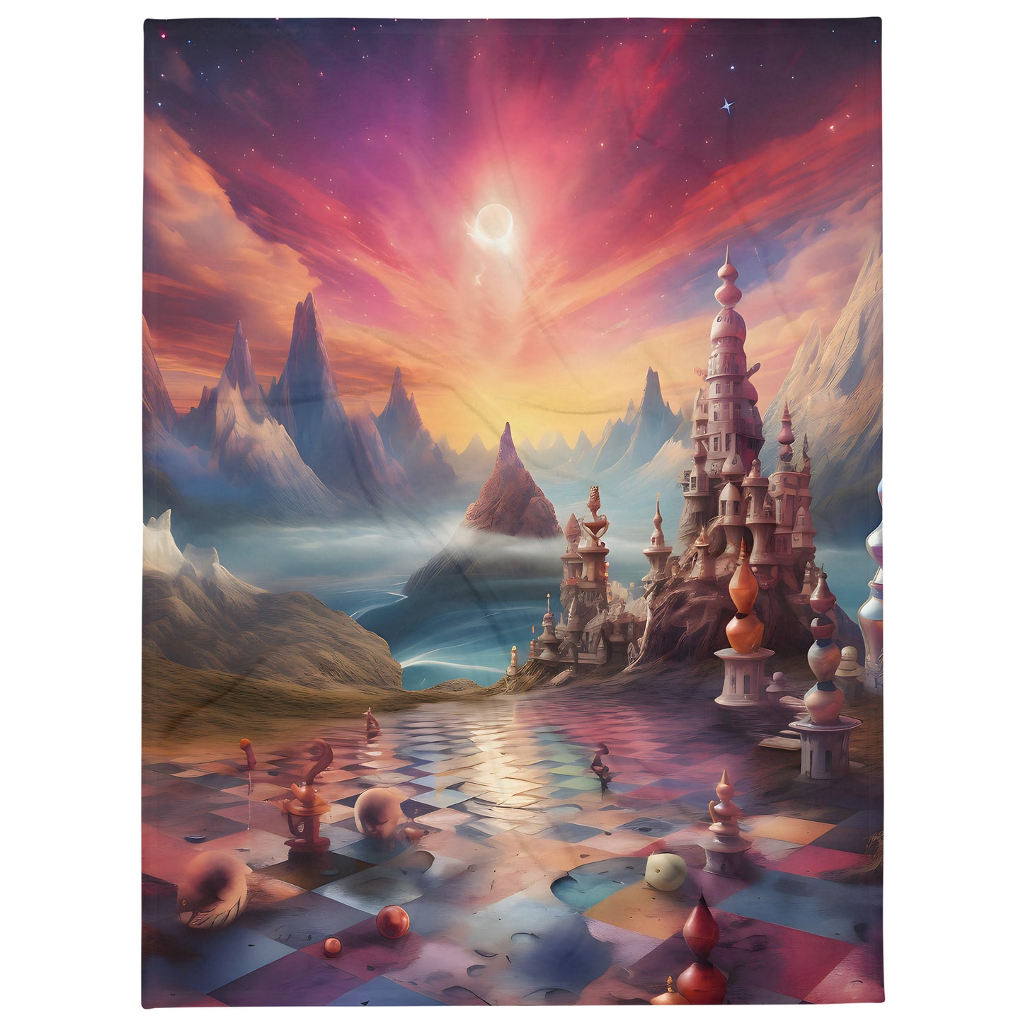 Throw Blanket - Sky Chess 1
