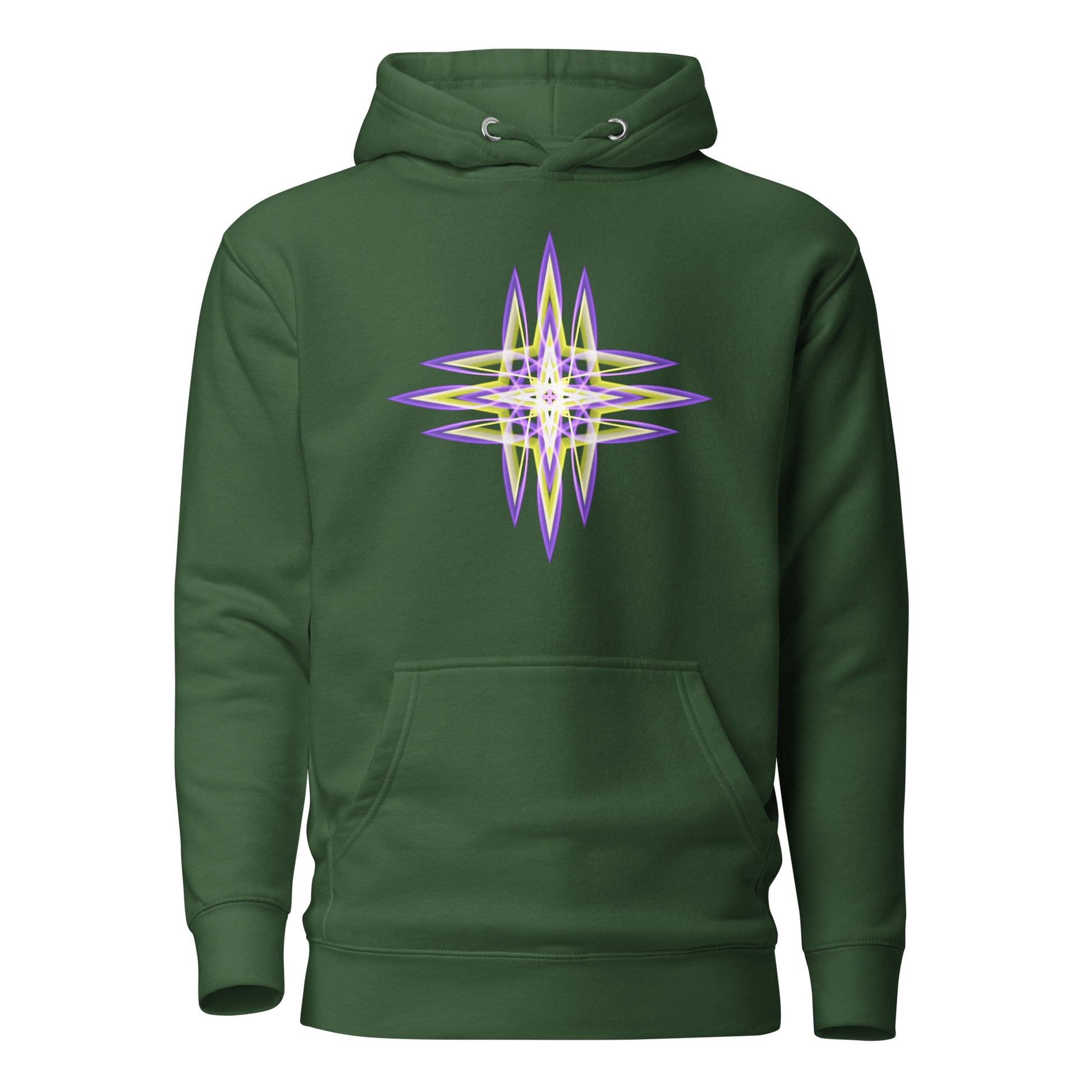 Green-Hoodie-With-Geomety-Design